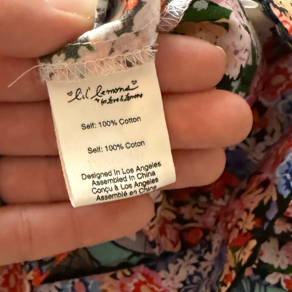 NWT Lil’ Lemons For Love & Lemons Floral Button Jumper - Picture 6 of 7